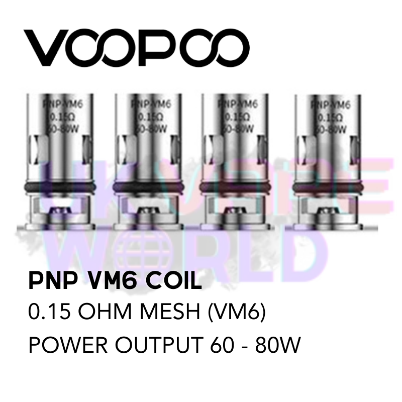 Instructions For Use - VooPoo VM6 Mesh PnP Coil 0.15ohm - UK Vape World