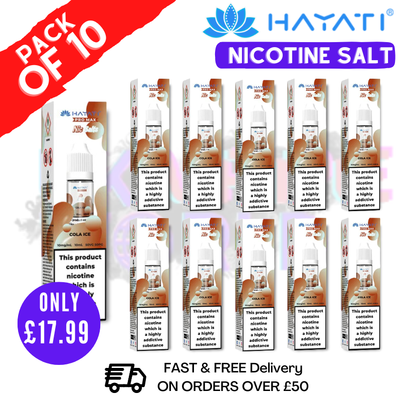 Shop Cola ICE Hayati Pro Max Nic Salt Box Of 10 - UK Vape World
