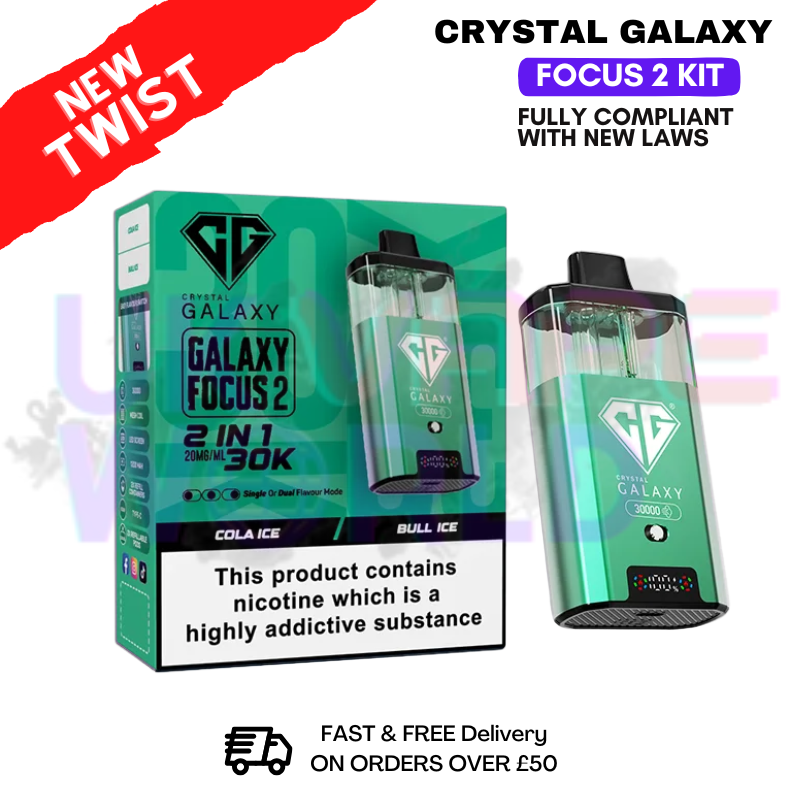 shop Cola Ice Crystal Galaxy 30K Focus 2 Puff Kit - ukvapeworld