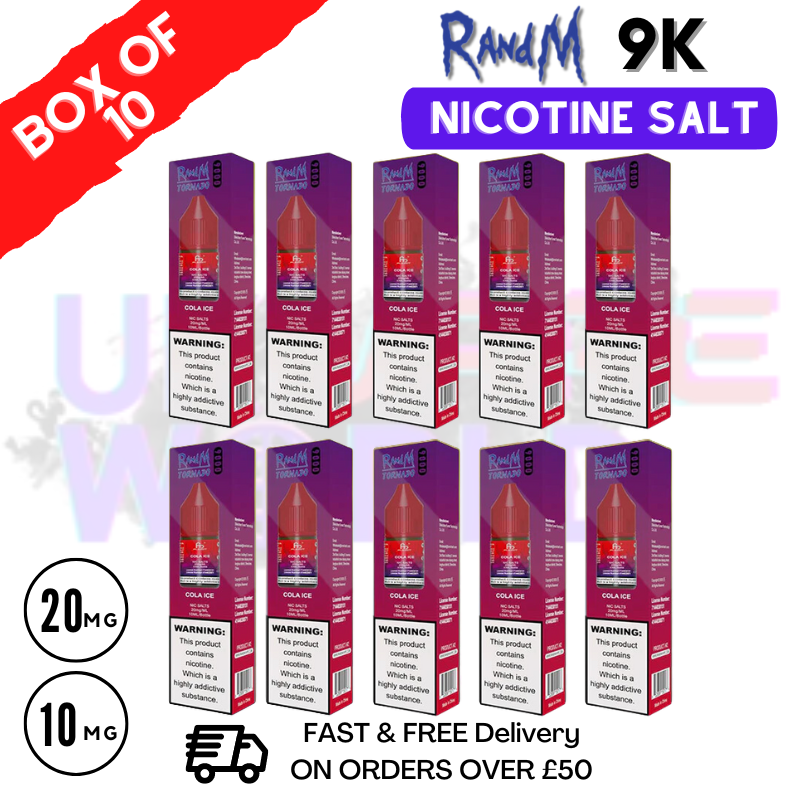 Shop Cola Ice RandM 9000 Tornado Nic Salt Pack / Box of 10 - £16.99 - UK Vape World