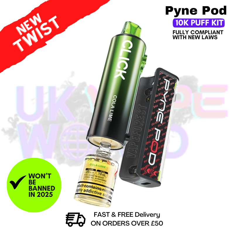 Shop Cola Lime Pyne Pod 10K Puff Vape Kit - UK Vape World