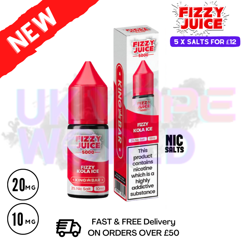 Fizzy Juice 5000 Nic Salt Cola ICE 10ML E-liquid - UK Vape World