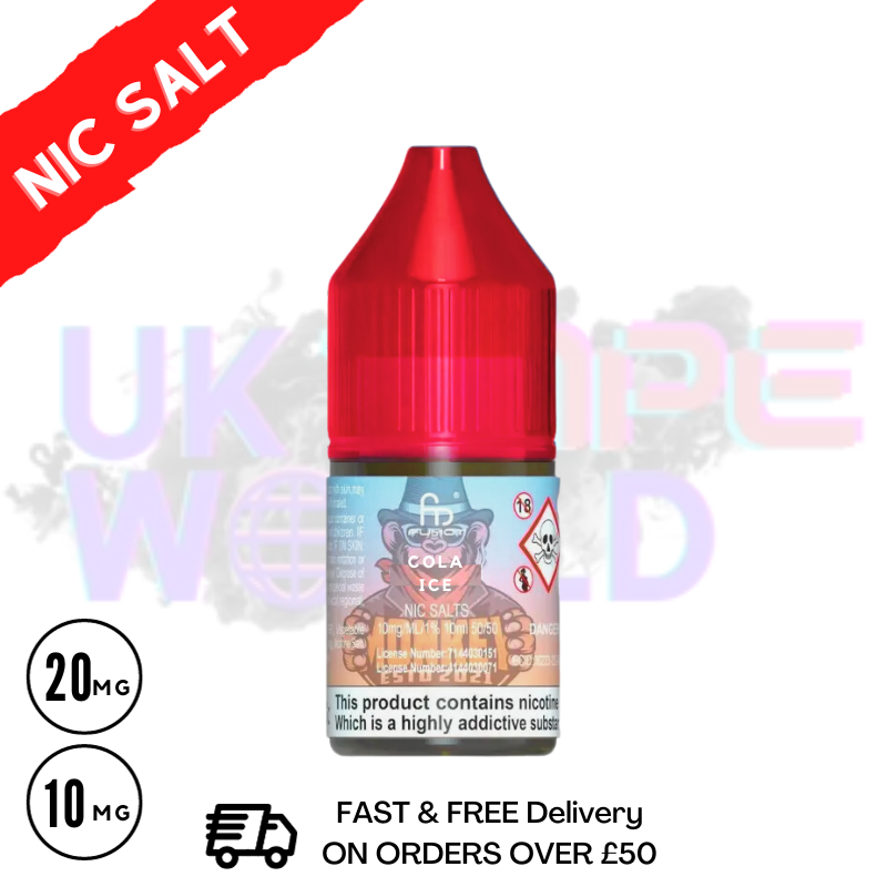 Cola Ice RandM Tornado 7000 Nic Salt 10ML eLiquid refreshing twist to your favourite carbonated drink - UK Vape World