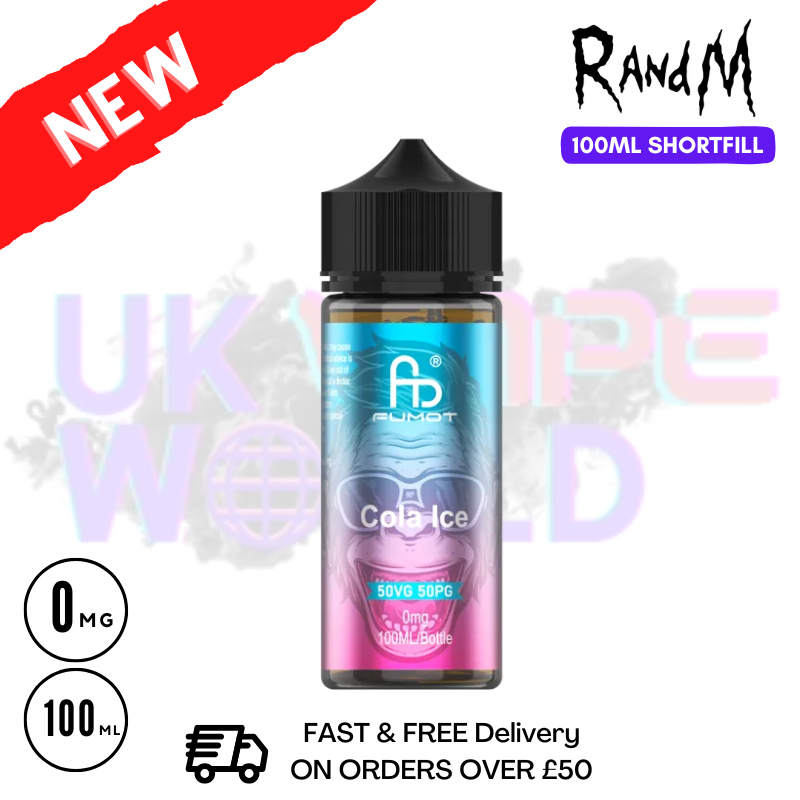 Cola Ice RandM 100ML Fumot Shortfill Eliquid - UK Vapeworld