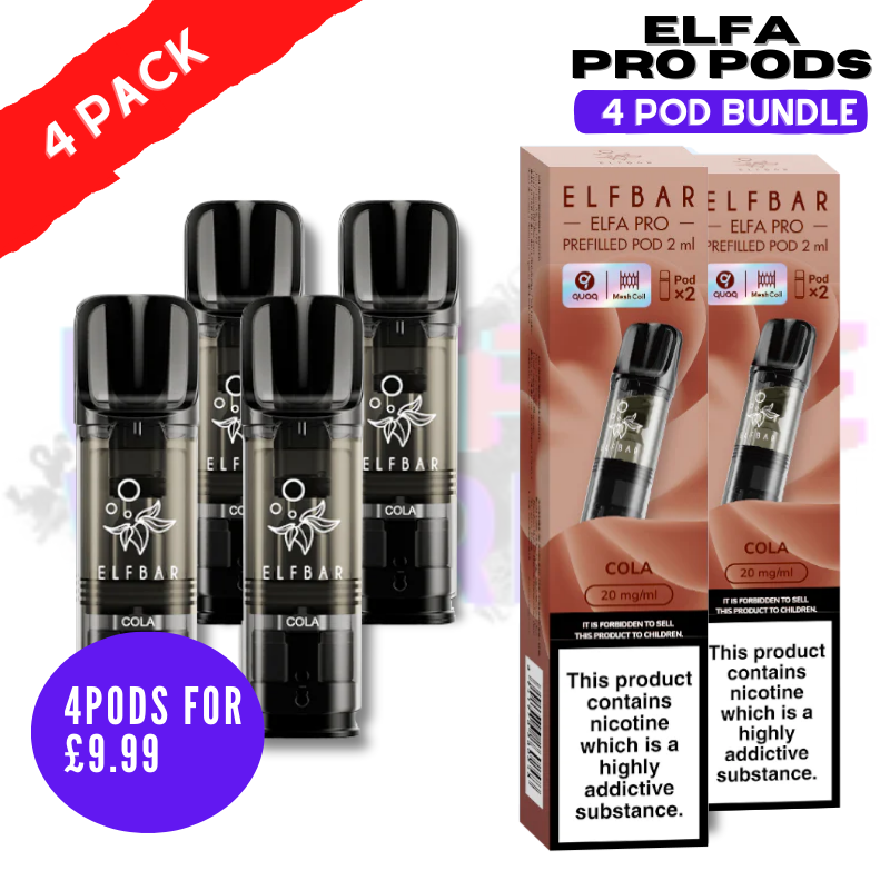 Shop Cola ELFA Pro Pods - Pack Of 4 PODS - UK Vape World