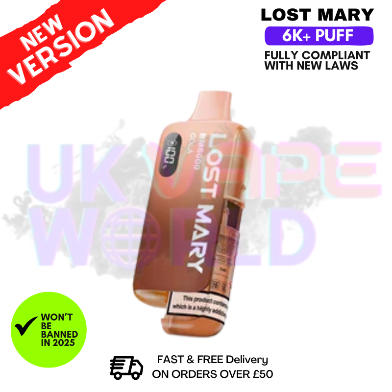 Cola Lost Mary 6K Puff Pod Kit - Only £8.99