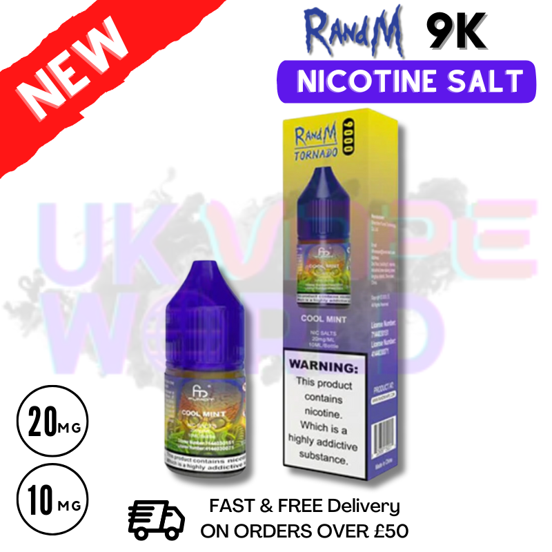 Cool Mint RandM Tornado 9000 Nic Salt 10ml eLiquid