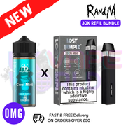 Cool Mint RandM 30K Puff Zero Nicotine Vape Kit - UK Vapeworld