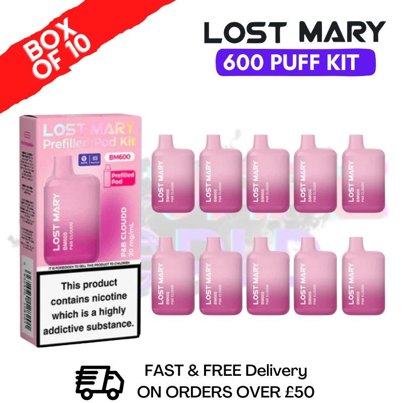 lost mary vape cotton candy ICE 600 Puff Bars Pack Of 10 Color:Banana Mint tropical baja splash blue smoke and vape
