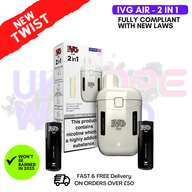 Buy Online IVG Air 2 in 1 Cream Edition Prefilled Pod Kit