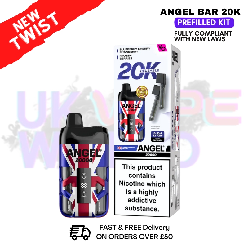 Shop Crown Edition Angel Bar 20K Puff Twist Prefilled Pod Kit - UK Vape World