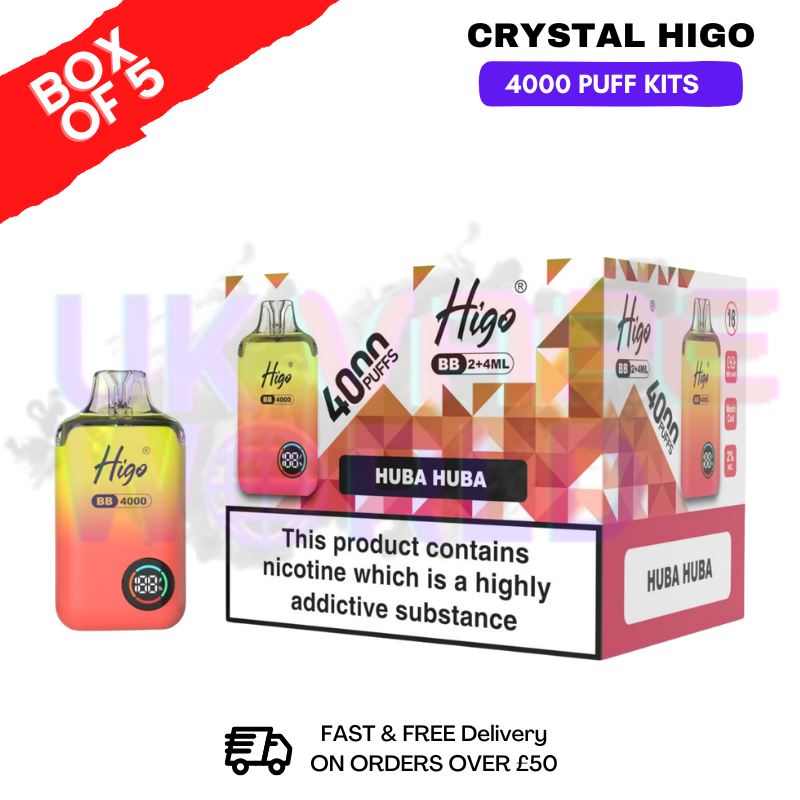 Huba Buba Crystal Higo 4000 Pod Kits Box Of 5