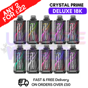 Shop Crystal Prime Deluxe 18000 Puff 18K Bar - ANY 2 FOR £22 - UK Vape World
