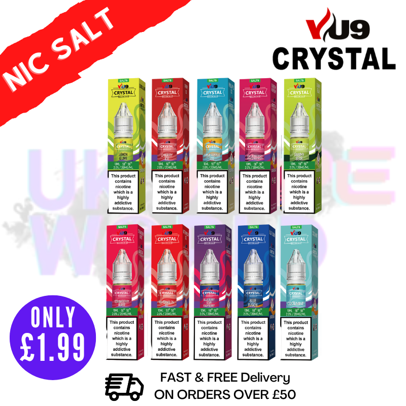 Shop VU9 Crystal Nic Salt E-liquids - ANY 3 For £5.97 - UK Vape World