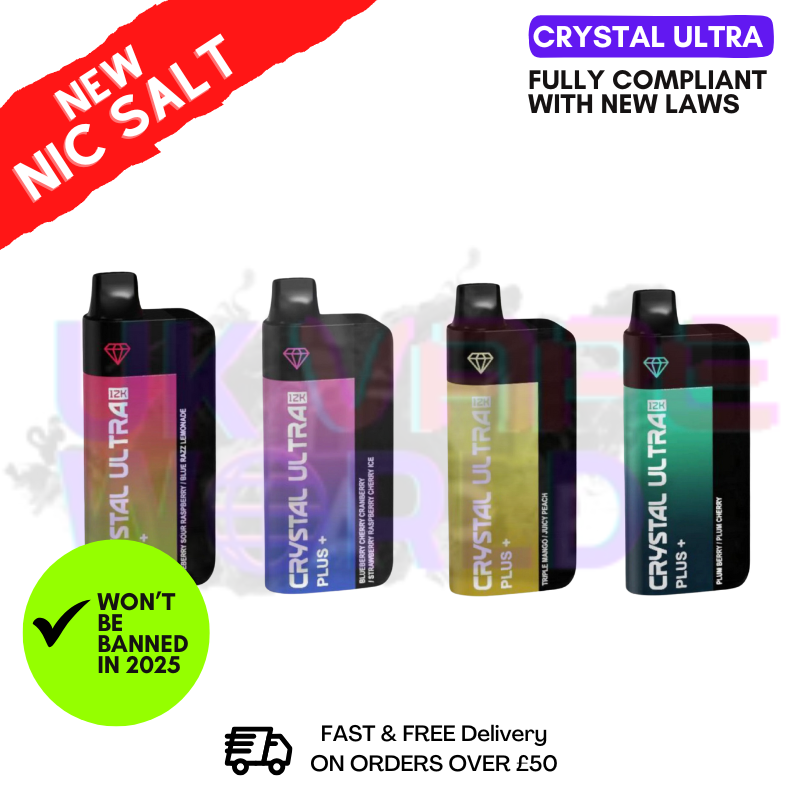 Crystal Ultra 12K Puff Plus Disposable Vape Kit - UK Vape World