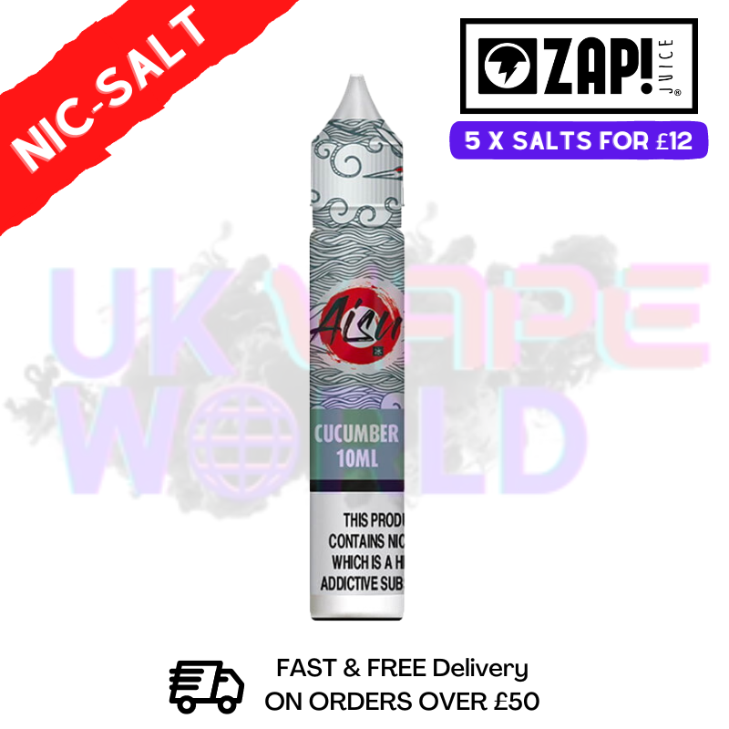 Cucumber AISU Zap Nic Salt E-Juice Nicotine 10ml - UK Vape World