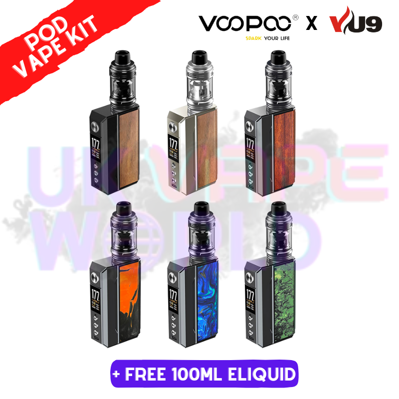 VooPoo Drag 4 PO Vape Kit + Free 100ML Liquid - UK Vape World