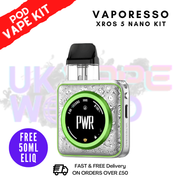 Damascus Silver Vaporesso Xros 5 NANO Pod Kit + 50mL Eliquid - ukvapeworld
