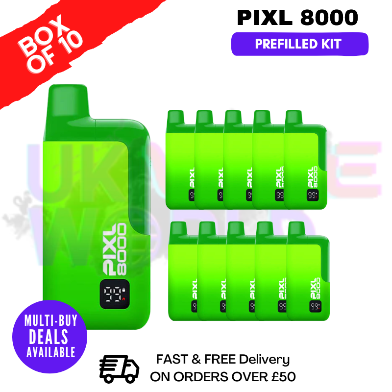 Double Apple pixl 8000 Kits Box Of 10 - ukvapeworld