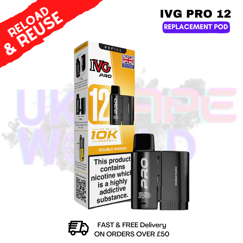 Double Mango IVG Pro 12 REFIL Pod Pack - ukvapeworld