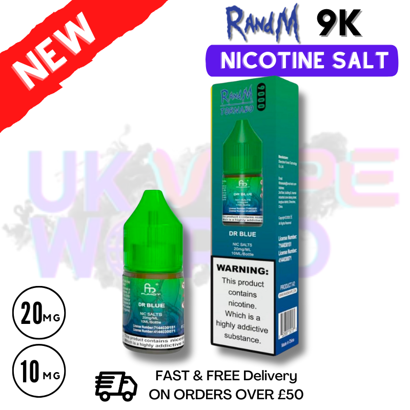 Shop Dr Blue RandM Tornado 9000 Nic Salt 10ml eLiquid - UK Vape World