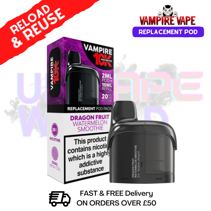 pod vampire vape Vampire Vape 10K Prefilled Pod Kit | 10 Flavours | £8 main image 0