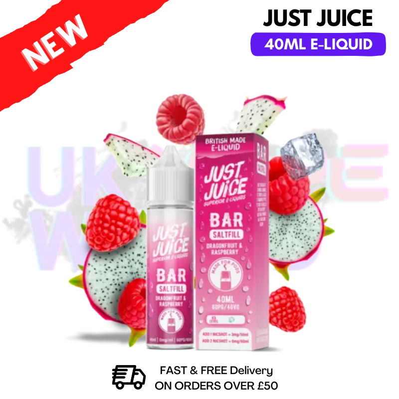 Dragonfruit & Raspberry Just Juice 40ml Saltfill E-Liquid