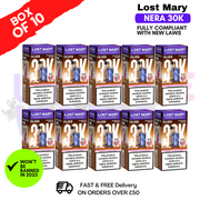 Shop Drinks Edition Lost Mary NERA 30K Puff Box Of 10 - UK Vape World