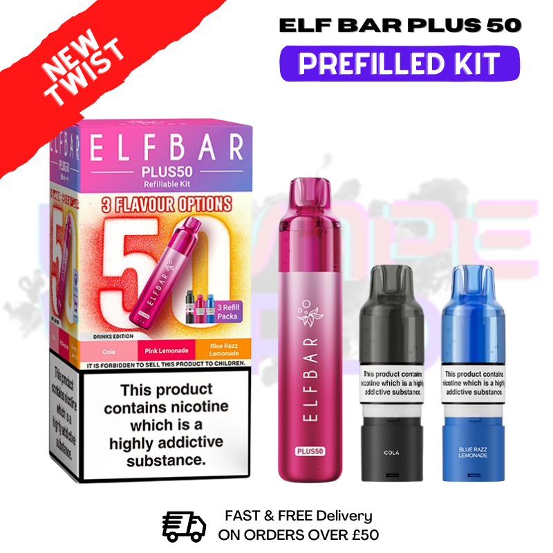 Drinks Edition Elf Bar 50K Puff Plus Kit - Only £8.98 - ukvapeworld