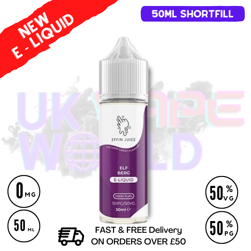 ELF Berg EFFIN Juice 50ML Shortfill Eliquid - ONLY £4.00