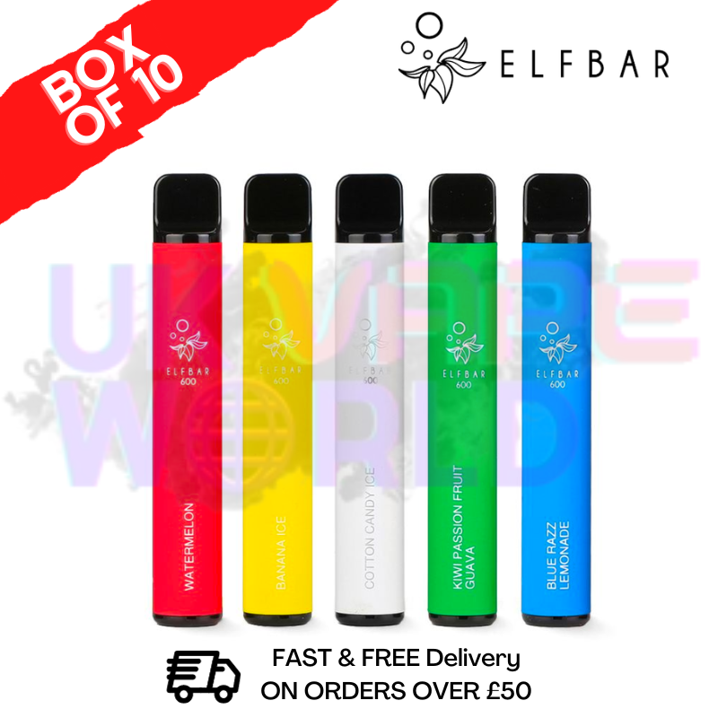 ELF Bar 600 Puff Box Of 10 - Clearance Deal - UK Vape World