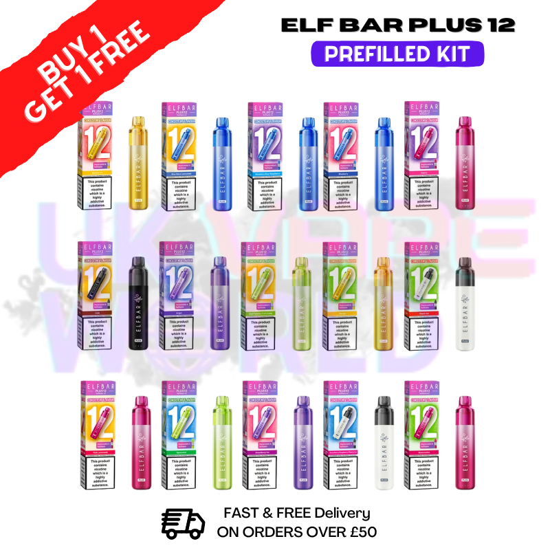 Shop Elf Bar Plus 12 Prefilled Pod Kit - Buy 1 Get 1 FREE