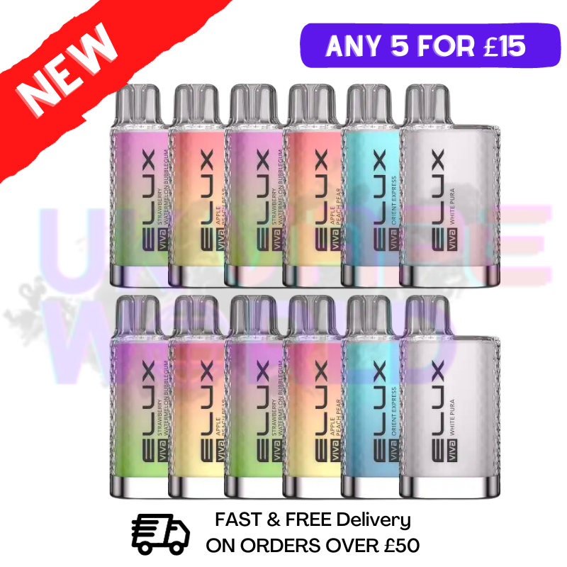 elux bar 600 puffs sweet series disposable vape device VIVA 600Puff Flavours:Lemon Lime Ice Vape Foger Switch Pro 30000