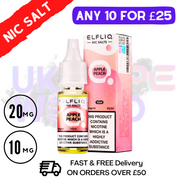 Shop ElfLiq 'Apple Peach' Nic Salt 10ML eLiquid Online - UK Vape World