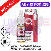 Shop ElfLiq 'Cola' Nic Salt 10ML eLiquid Online - UK Vape World