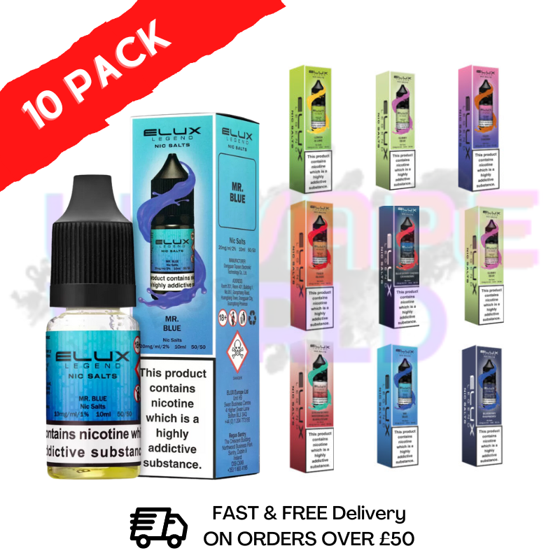 ELUX Bar LEGEND Nic Salt E-Juice 10ml - Box Of 10 - UK Vape World