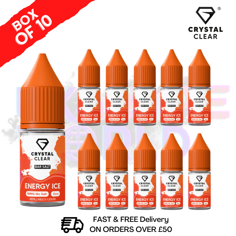 Energy ICE Crystal Clear Nic Salt Box Of 10 - Only £17.99 - ukvapeworld