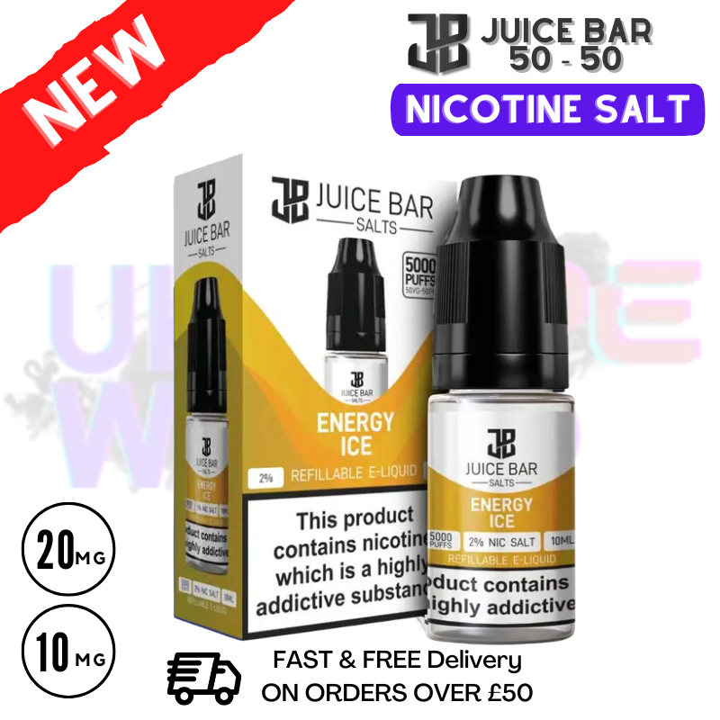 Shop Energy Ice Juice Bar Nic Salt 10ML eLiquid Only £1.99 - UK Vape World