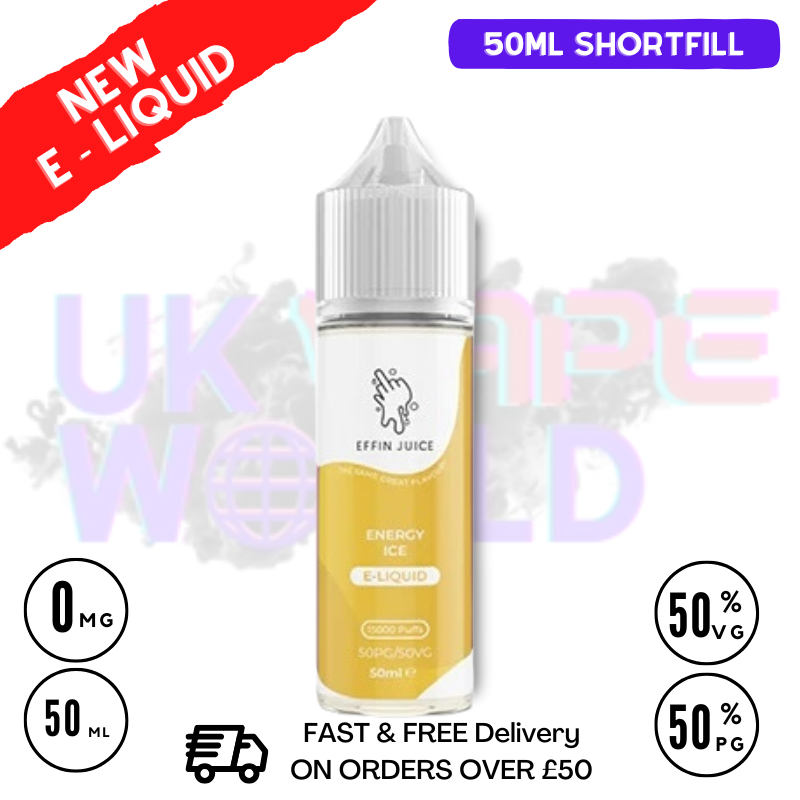 Energy Ice EFFIN Juice 50ML Shortfill Eliquid - ONLY £4.00