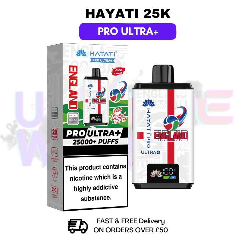 England Hayati Pro Ultra 25000 World Cup Football Edition Kit - £10.99 - UK Vape World