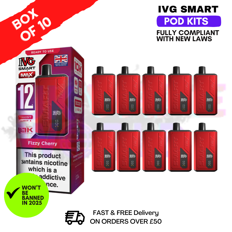 Fizzy Cherry IVG Smart Max Box Of 10 Kits Fizzy Cherry IVG Smart Max Box Of 10 Kits
