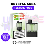 Spearmint Fresh Mint - Crystal AURA 40K Replacement Pods Refils - UK Vape World