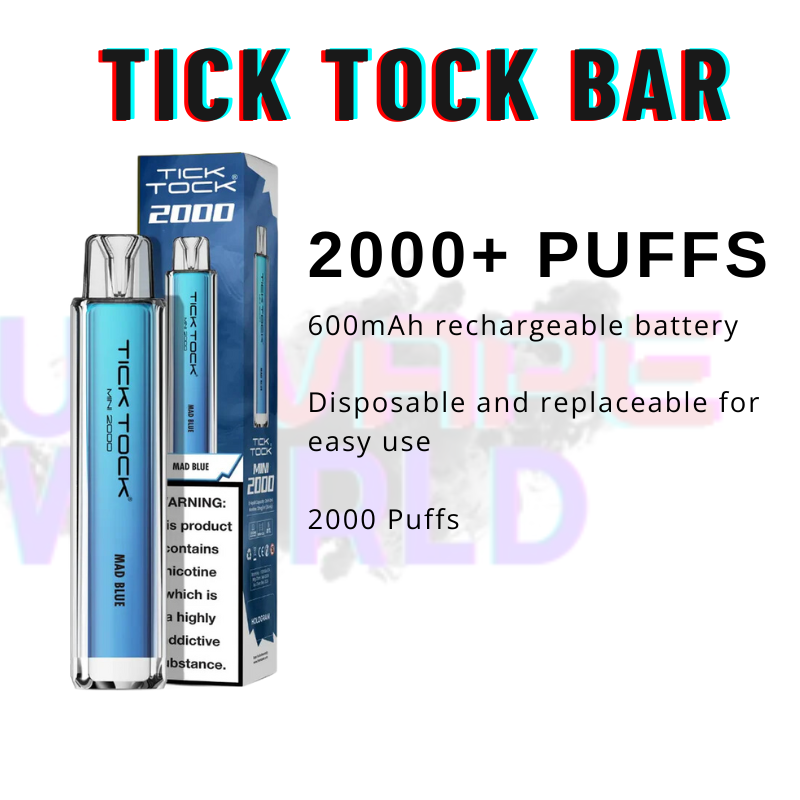 Mad Blue Tick Tock Mini 2000 Puff Kit Mad Blue Tick Tock Mini 2000 Puff Kit