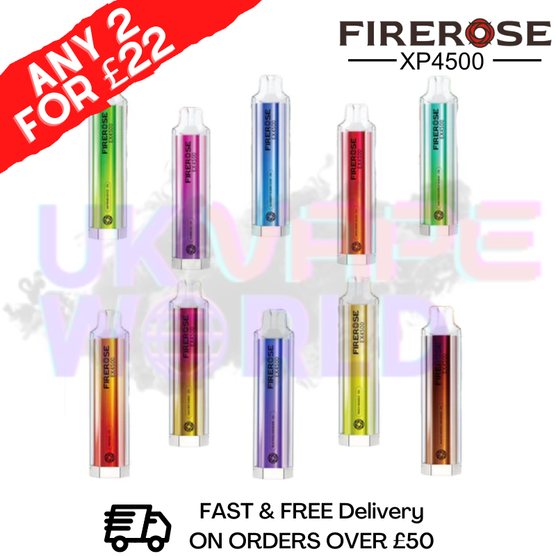 FireRose Elux EX 4500 Vape Puff Disposable Bars - UK Vape World