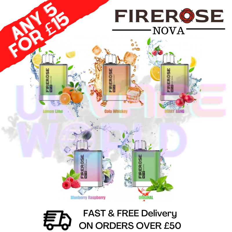 Elux FireRose Bar EX600 (Nova Disposable Bar Multibuy Offers Available - UK Vape World