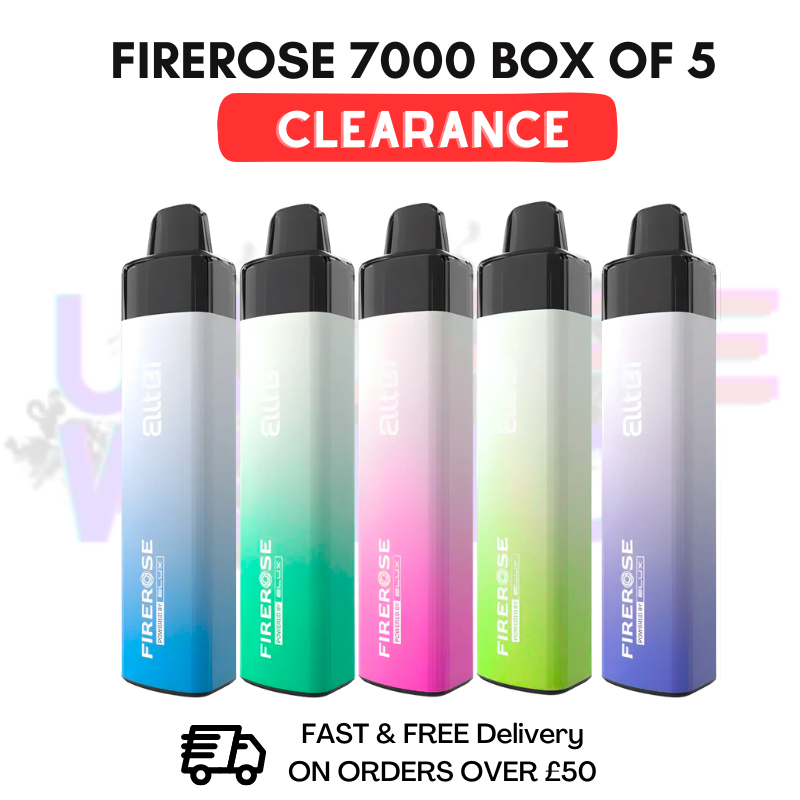 Firerose 7000 Puff Kits BOX OF 5 (CLEARANCE) - £19.99
