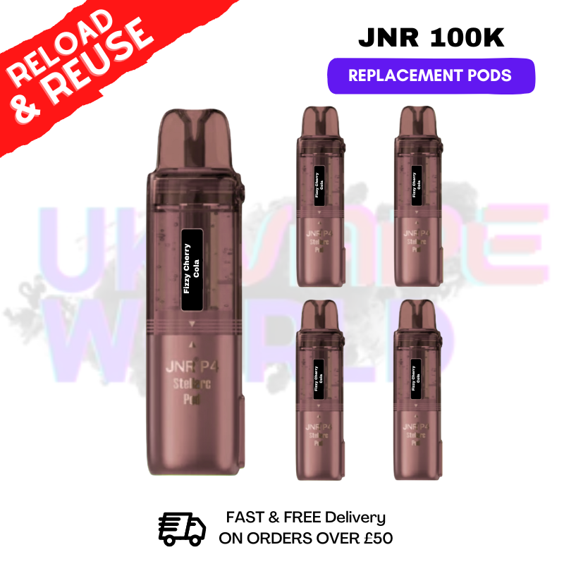 Fizzy Cherry Cola JNR 100k Sterllarc Replacement Pods Box Of 5 -  ukvapeworld