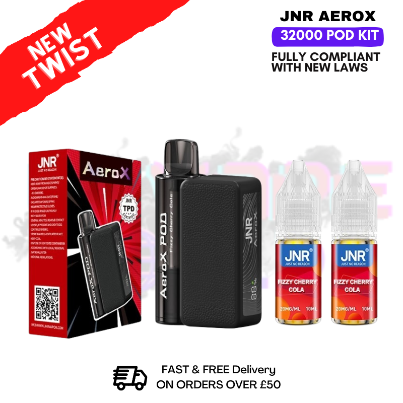shop Fizzy Cherry Cola JNR AeroX 32K 32000 Puff Pod Kit - ukvapeworld