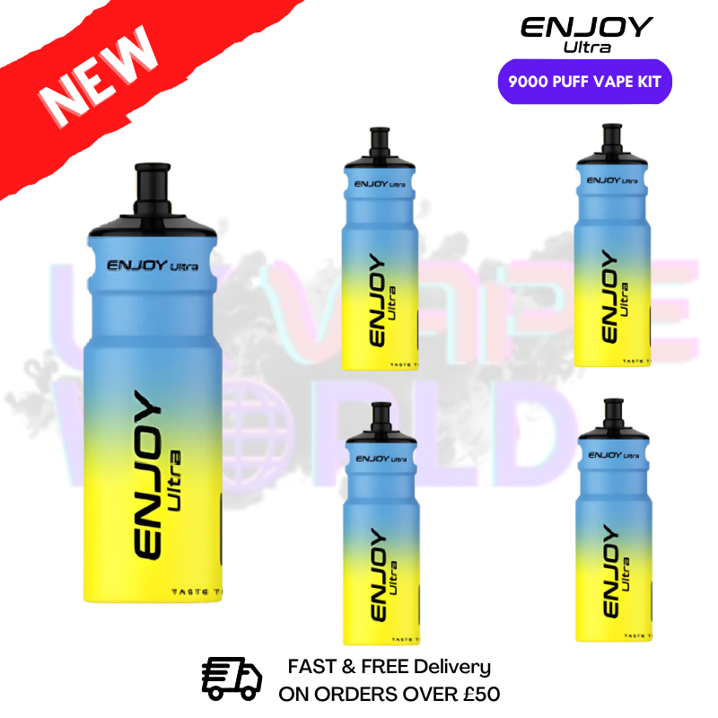 Fizzy Cherry Enjoy Ultra 9000 Puff Vape Kit Box Of 5 - ukvapeworld