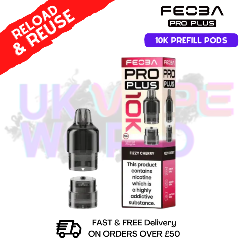 Fizzy Cherry Feoba Pro Plus 10K Refil Pods - Only £5.85 - ukvapeworld